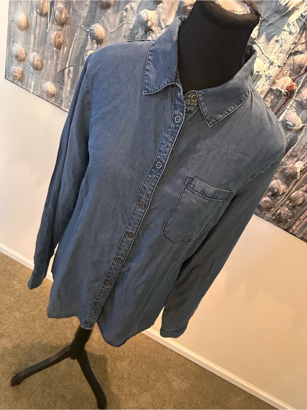 Silver Jeans Lg Men's Denim Button Down NWT